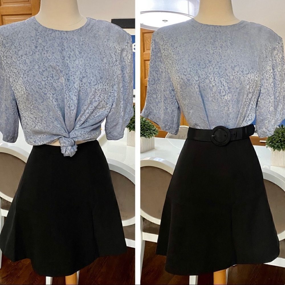Vintage 100% Silk Shimmery Leopard Print Blouse